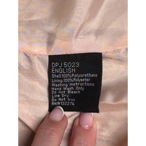 LA Coalition Faux Leather Pink or Green Moto Jacket- Size Small - Picture 10 of 16